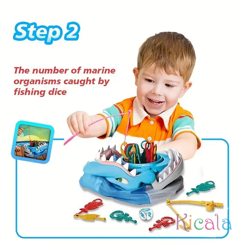 Shark Bite Family Game Colorful Sea Creatures Fishing Adventure Party Game Toys for Kids Adults Christmas Birthday Toy Gifts